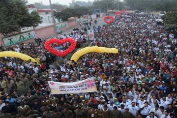 सड़कों पर दिखा जिंदादिल कोटा, वॉकाथॉन में हजारों लोग शामिल हुए