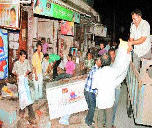 Police took into custody six shops