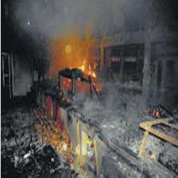Stage burn by fire